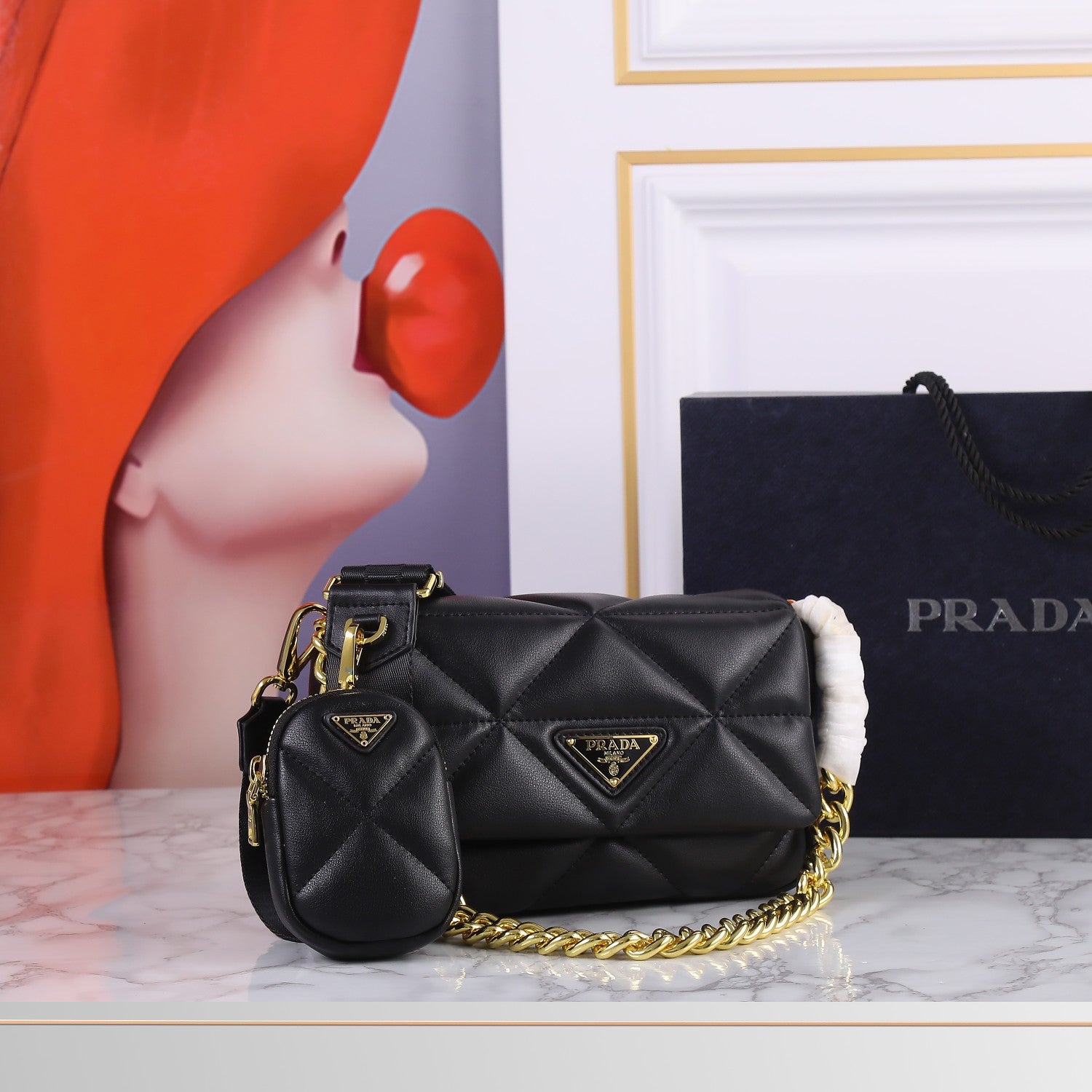 Prada Women's System Patchwork Bag