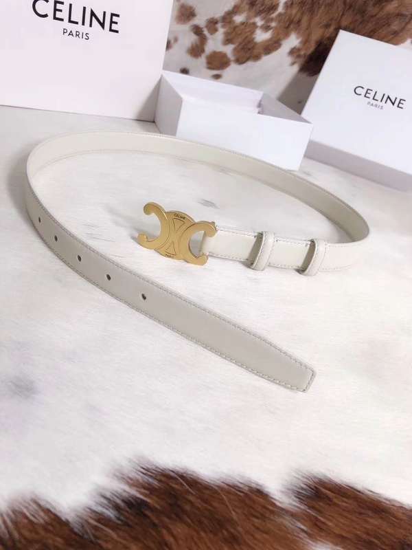 Celine Triomphe Belt In Smooth Calfskin