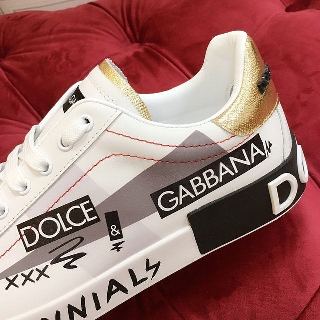 Dolce & Gabbana Calfskin Nappa Portofino Sneakers
