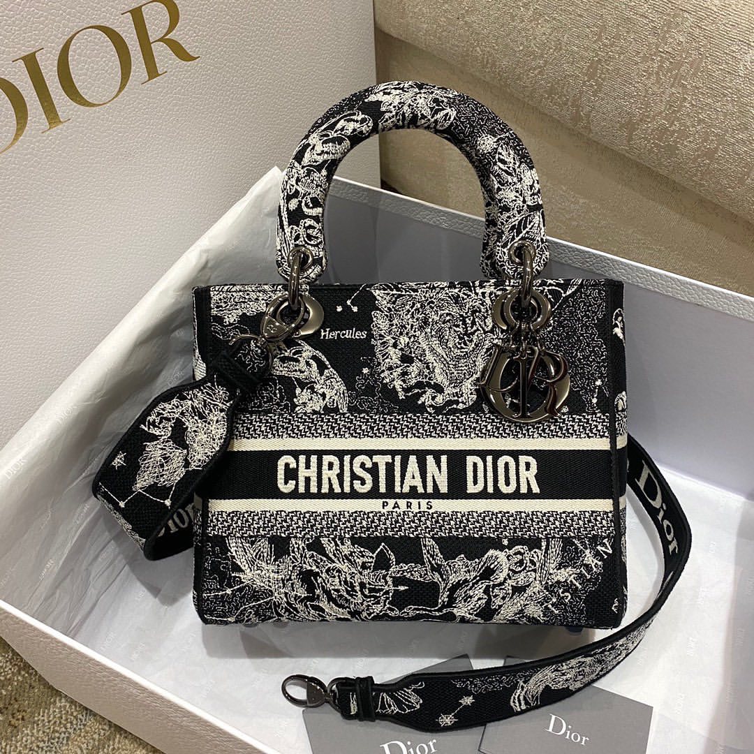 Shop Christian Dior LADY DIOR MEDIUM LADY D-LITE BAG