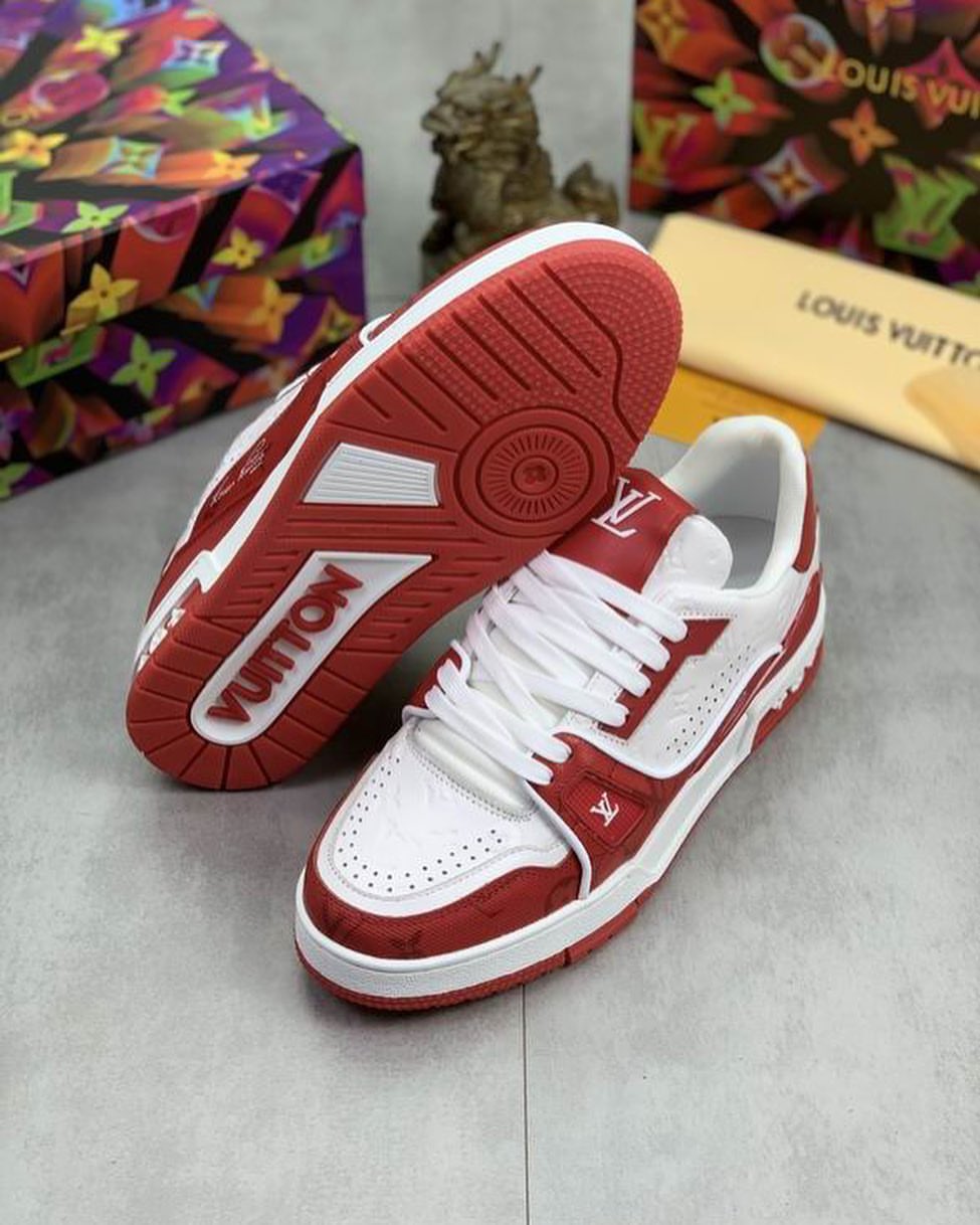 Louis Vuitton Trainer Sneakers (Red)