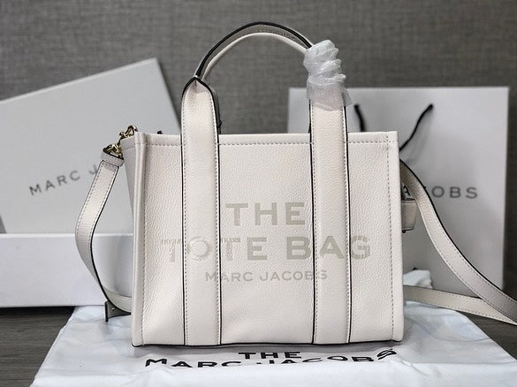 Marc Jacobs The Leather Mini Tote Bag (White) – Luxxe