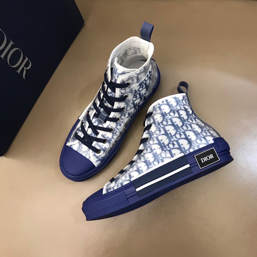Dior B23 High Top Oblique Black Hi-Top Sneakers