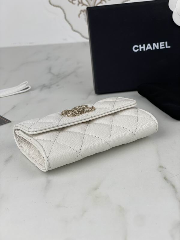 CHANEL Caviar Quilted Flap Card Holder Wallet Light Blue, FASHIONPHILE