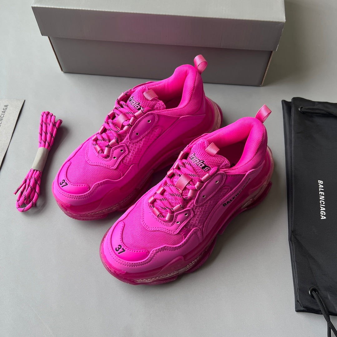 Neon pink sales balenciaga triple s