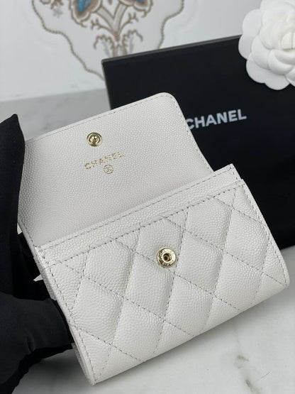 Chanel Caviar Quilted Flap Card Holder Wallet