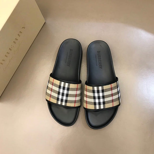 Burberry Check Print Slides