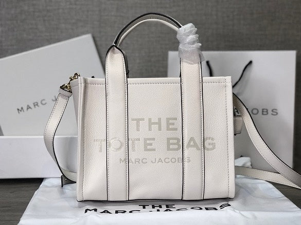 Marc Jacobs The Leather Mini Tote Bag (White)