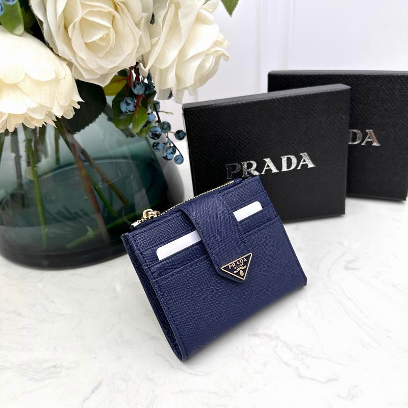 Prada Small Saffiano and Leather Wallet
