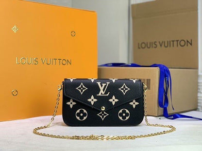Louis+Vuitton+Felicie+Pochette+Crossbody+Beige+Pink+Yellow+
