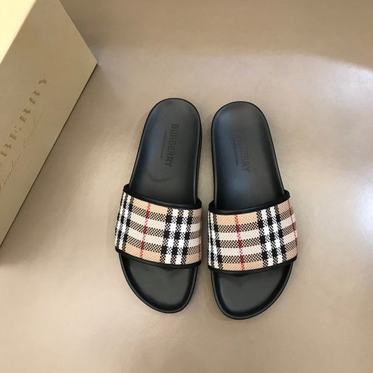 Burberry Check Print Slides