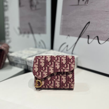 Christian Dior Saddle Flap Card Holder