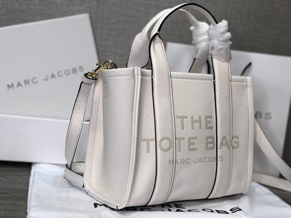 Marc Jacobs The Leather Mini Tote Bag (White)