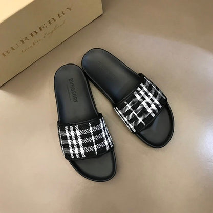 Burberry Check Print Slides