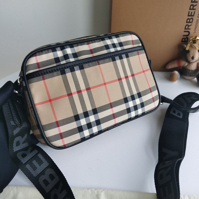 Burberry Vintage Check and Leather Crossbody Bag