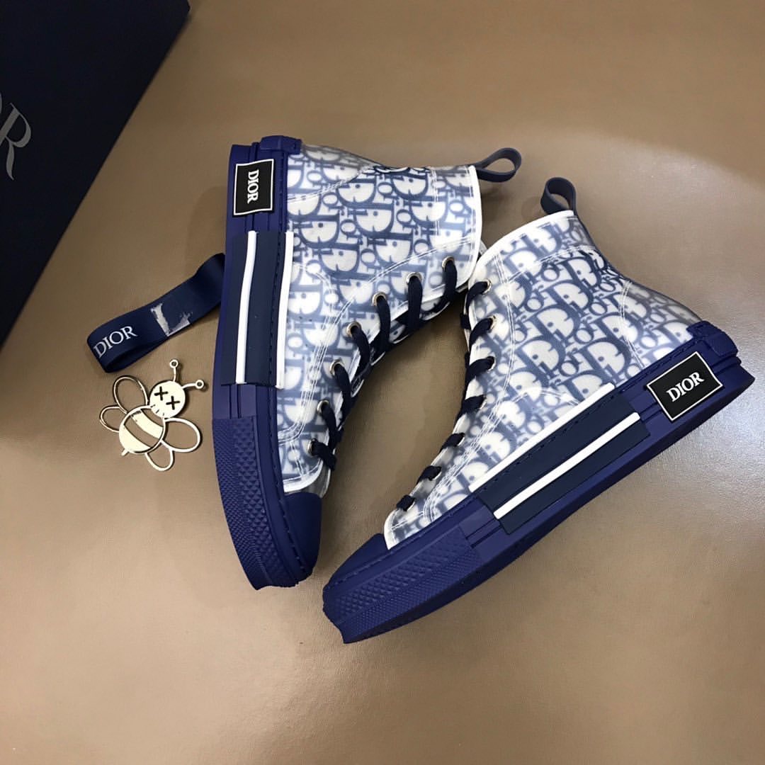 Dior B23 High-Top Sneakers (Blue) â Luxxe