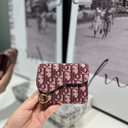 Christian Dior Saddle Flap Card Holder