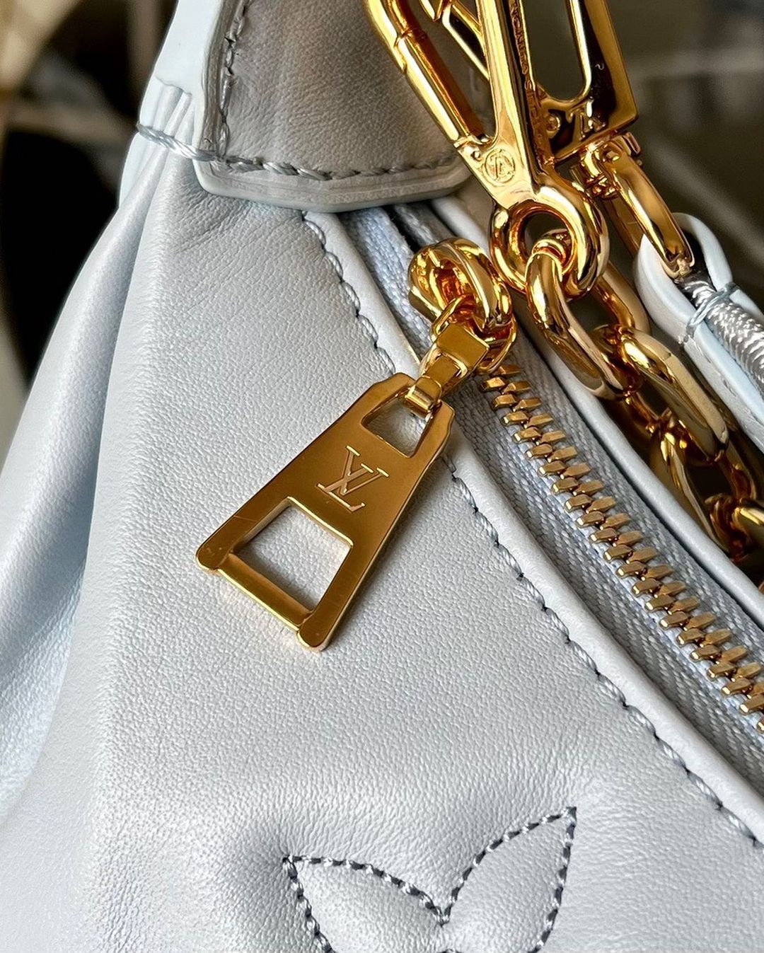 Louis Vuitton® Over The Moon Blue Glacier. Size  Louis vuitton shoulder  bag, Leather street style, Louis vuitton