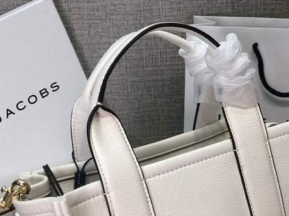 Marc Jacobs The Leather Mini Tote Bag (White)