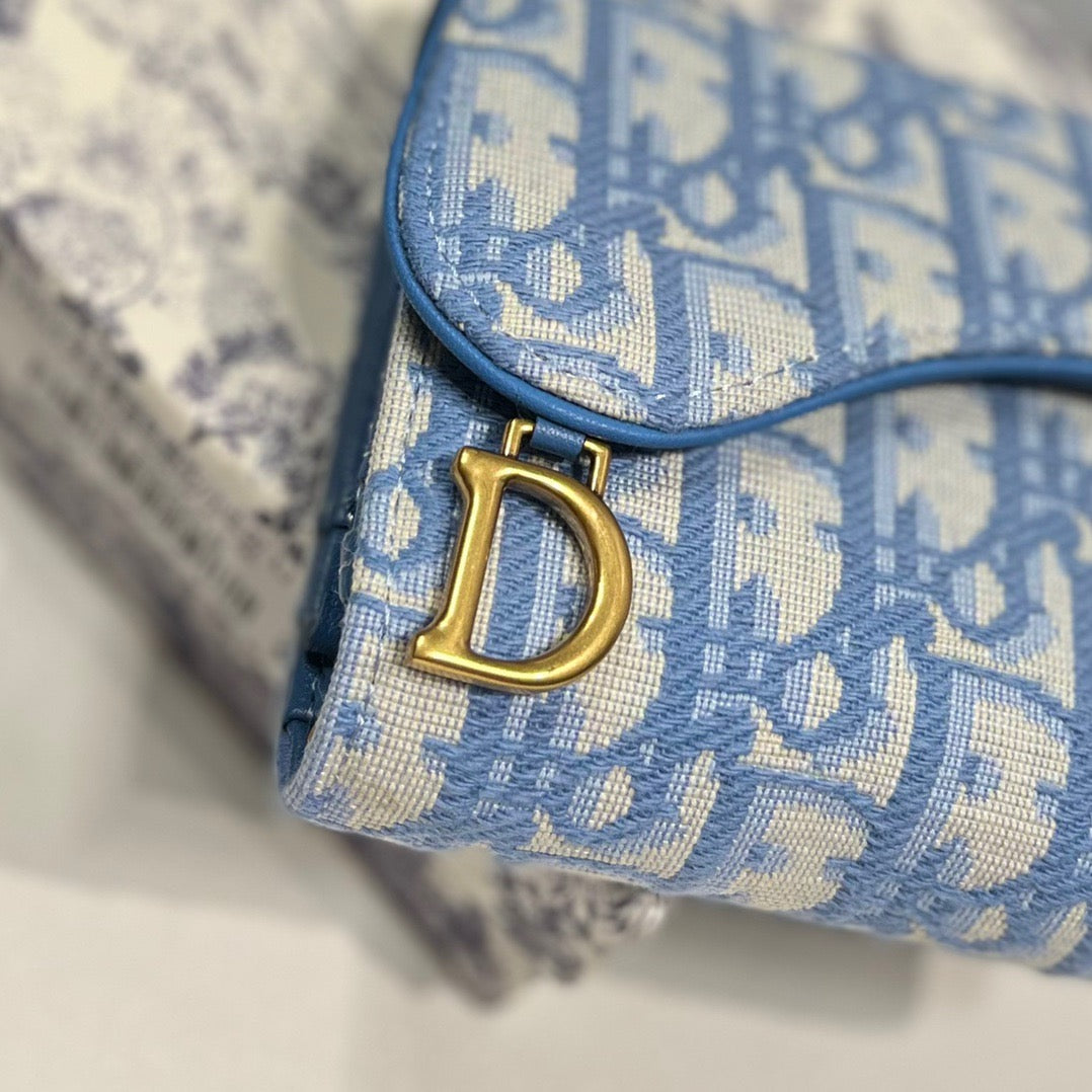 Christian Dior Saddle Flap Card Holder