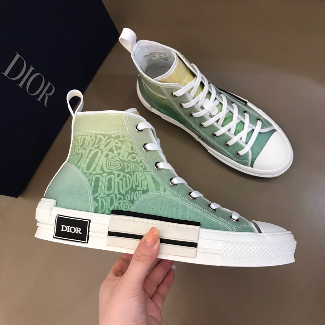 B23 High Top Sneakers Green Luxxe