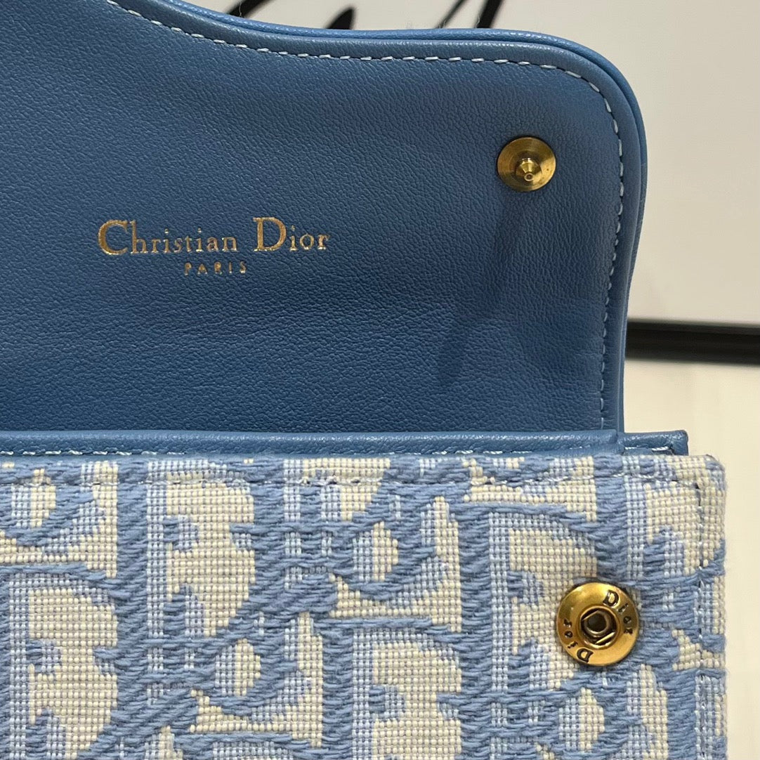 Christian Dior Saddle Flap Card Holder