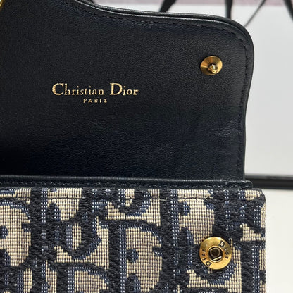 Christian Dior Saddle Flap Card Holder