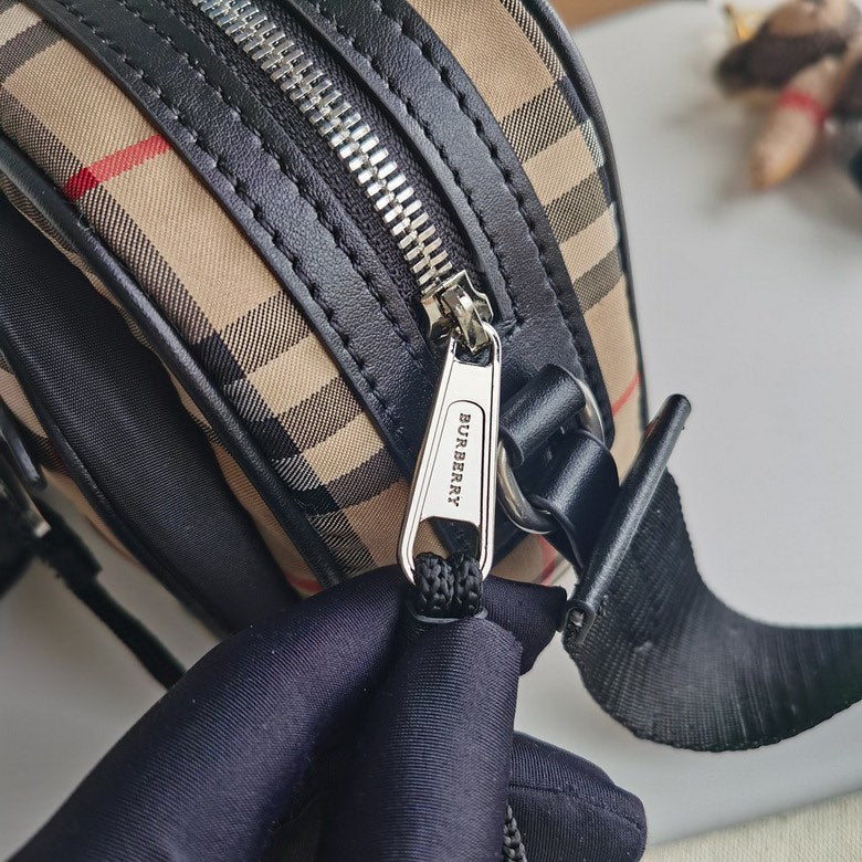 Burberry Vintage Check and Leather Crossbody Bag