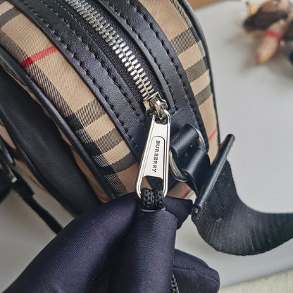 Burberry Vintage Check and Leather Crossbody Bag