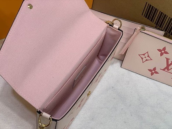 Louis+Vuitton+Felicie+Pink+Interior+Pouch+Black+Leather for sale