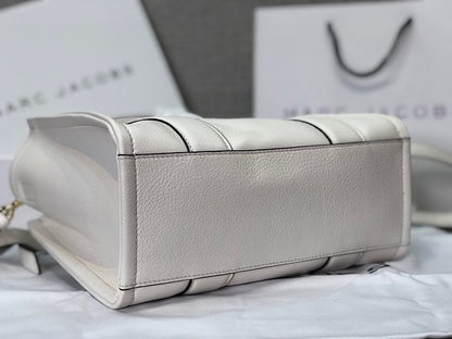 Marc Jacobs The Leather Mini Tote Bag (White)